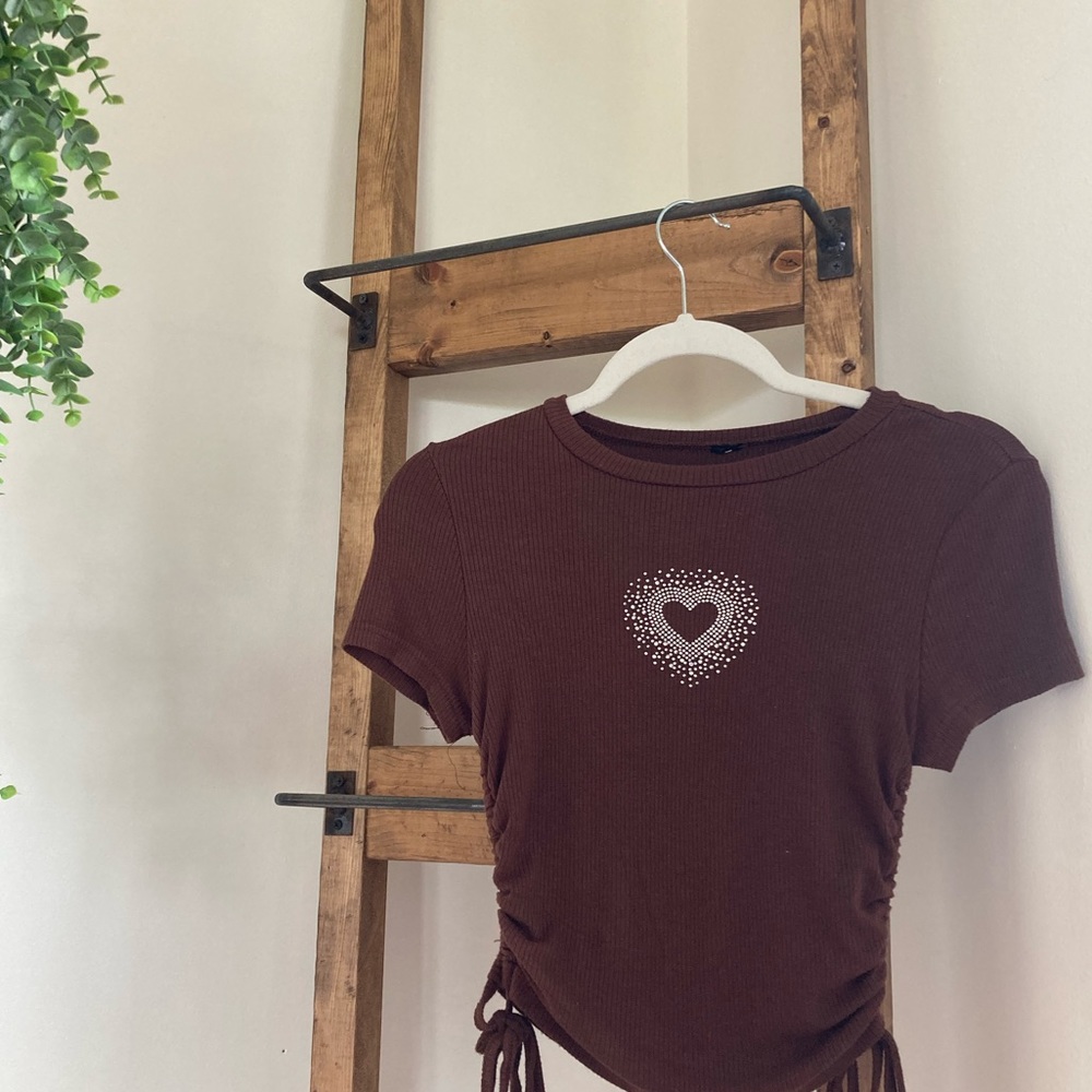 brown heart top